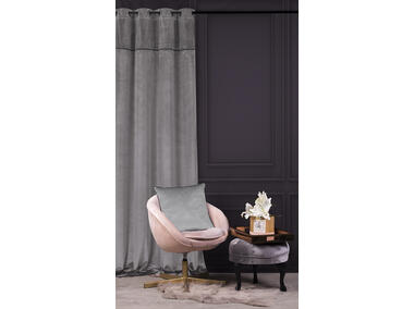 Zdjęcie: Zasłona welwetowa z wszywką z ekoskóry posh chic szampan 140x270 cm CHIC HOME