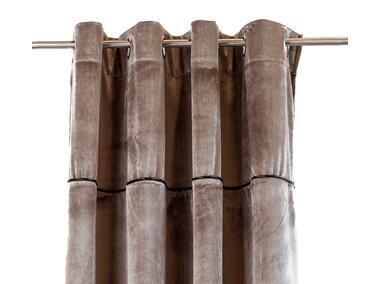 Zdjęcie: Zasłona welwetowa z wszywką z ekoskóry posh chic szampan 140x270 cm CHIC HOME