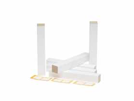 Zakończenie listwy podłogowej MDF uniwersalne 18x18x122 mm białe CEZAR