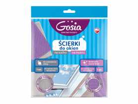 Ścierki z mikrofibry do mycia okien 2 szt. GOSIA