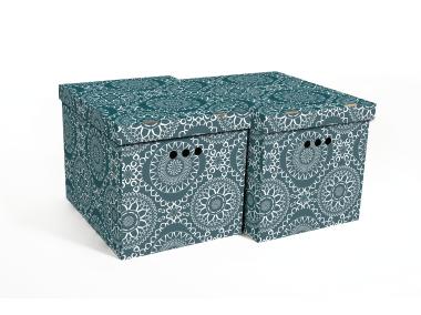 Zdjęcie: Pudło XL Maroko turkus 2 szt. 32x32x42 cm BERTONI