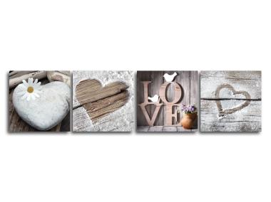 Zdjęcie: Obraz Multicanvas Shabby 4x32x32 cm St197Sepi STYLER