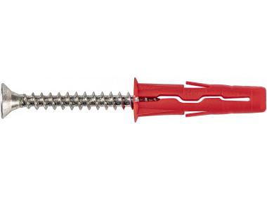 Zdjęcie: Kołek rozporowy uniwersalny UNO fi 6 z wkrętem 40x30 mm RAWLPLUG