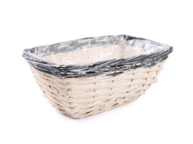 Zdjęcie: Koszyk do obsadzania kwiatami 26x17x10 cm prostokątny TIN TOURS