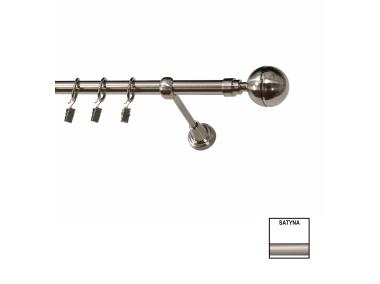 Zdjęcie: Karnisz pojedynczy Zeus fi 19 mm - 240 cm kula satyna KARWEL