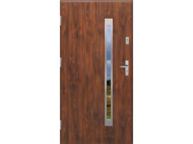 Drzwi zewnętrzne stalowo-drewniane Disting Otello 11B Dąb złoty 90 cm lewe zamek listwowy KR CENTER