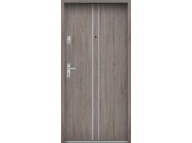 Zdjęcie: Drzwi wejściowe do mieszkań Bastion A-38 Dąb szary 80 cm prawe ODP KR CENTER