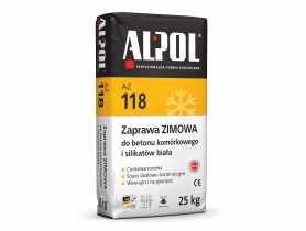 Zaprawa zimowa do betonu komórkowego i silikatów biała 25 kg AZ118 ALPOL