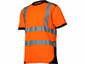 Koszulka T-Shirt ostrzegawcza, pomarańczowo-czarny, S, CE, LAHTI PRO