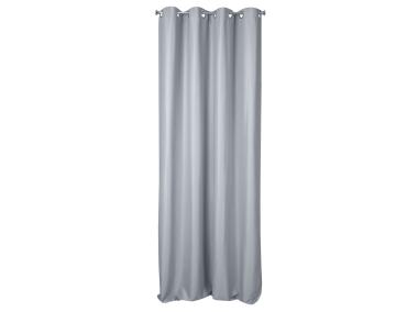 Zdjęcie: Zasłona Aggie 140x250 cm srebrna na przelotkach EUROFIRANY