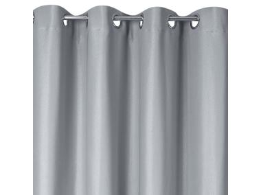 Zdjęcie: Zasłona Aggie 140x250 cm srebrna na przelotkach EUROFIRANY