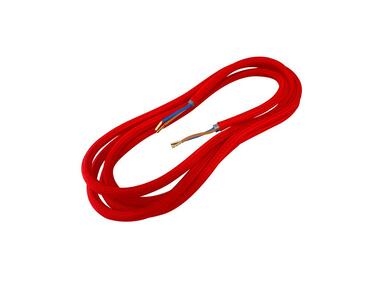 Zdjęcie: Przewód elektryczny w oplocie, czerwony, 1,8 m DIC0318 DPM SOLID