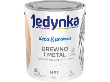 Zdjęcie: Emalia akrylowa Deco&Protect drewno i metal mat biały 5 L JEDYNKA