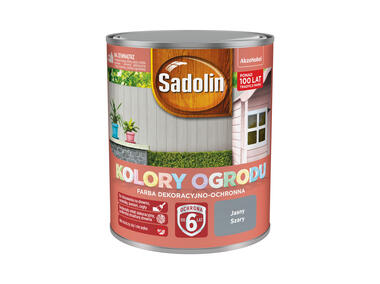 Zdjęcie: Farba do drewna Kolory ogrodu 0,7 L jasny szary SADOLIN