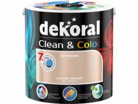Farba satynowa Clean&Color 2,5 L kawowy aromat DEKORAL