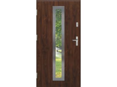 Drzwi zewnętrzne stalowo-drewniane Disting Otello 03 Orzech 80 cm lewe KR CENTER