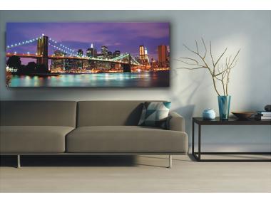 Zdjęcie: Obraz Glasspik 50x125 cm Gl016 Most Fiolet STYLER