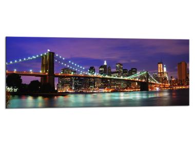Zdjęcie: Obraz Glasspik 50x125 cm Gl016 Most Fiolet STYLER