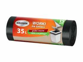 Worki na śmieci 35 L - 15 szt. GROSIK