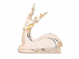 Figurka porcelanowa Renifer Modern 14,5x6x16 cm złota ALTOMDESIGN