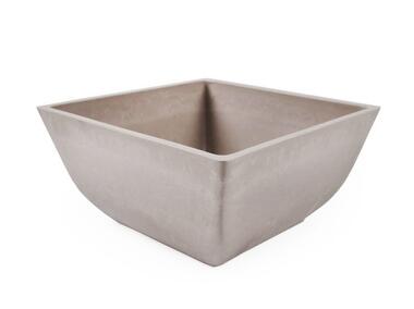 Zdjęcie: Doniczka z kompozytu 26x26x12,7 cm taupe TIN TOURS