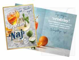 Karnet V-051 Urodziny - drinki KUKARTKA
