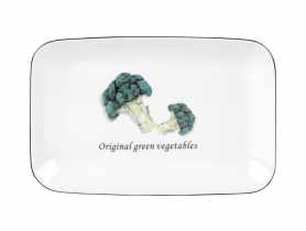 Półmisek Toskania z porcelany New Bone 20,5 cm wzór 3 Broccoli DECOR