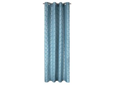Zdjęcie: Zasłona Noelia 140x250 cm niebieska na przelotkach EUROFIRANY