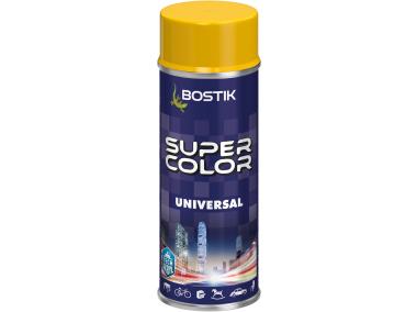 Zdjęcie: Lakier uniwersalny ogólnego zastosowania Super Color Universal żółty RAL 1023 400 ml BOSTIK