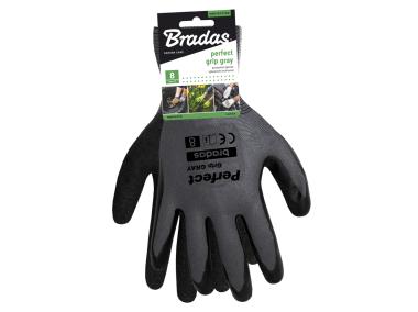 Zdjęcie: Rękawice ochronne Perfect Grip Gray lateks, rozmiar 9 BRADAS