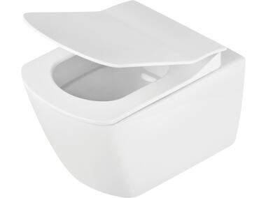 Miska WC wisząca bezkołnierzowa Anemon biały DEANTE
