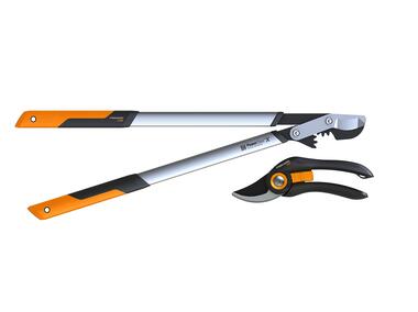 Zdjęcie: Sekator dźwigniowy nożycowy L PowerGearX + Sekator nożycowy P32 Solid gratis FISKARS