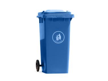 Zdjęcie: Kosz na śmieci kubeł 120 L niebieski MIRPOL