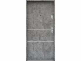 Drzwi wejściowe do mieszkań Bastion A-66 Beton srebrny 80 cm (NW) lewe ODP KR CENTER
