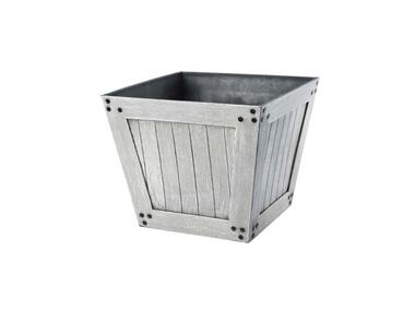 Zdjęcie: Donica Madera kwadratowa 31 cm jasny szary VERDENIA