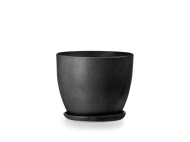 Zdjęcie: Doniczka Klasik 4 czarny struktura 21x17 cm FLOWERPOT
