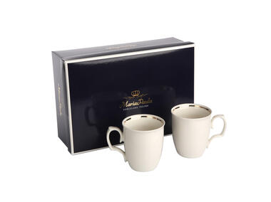 Zdjęcie: Zestaw 2 kubków Mariapaula ecru Złota Linia 360 ml Gift Box ALTOMDESIGN