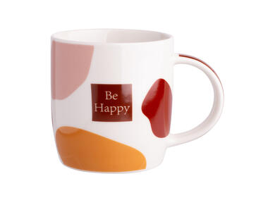 Zdjęcie: Kubek Baryłka szeroka Nbc 300 ml dekoracja Be Happy ALTOMDESIGN