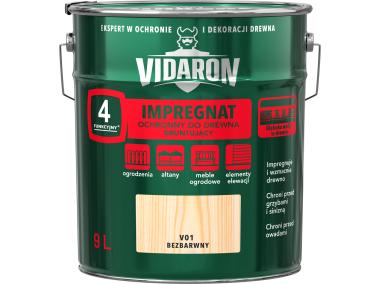 Zdjęcie: Impregnat do drewna grunt bezbarwny 9 L VIDARON