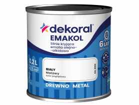Emalia ftalowa Emakol Strong biały matowy 0,2 L DEKORAL