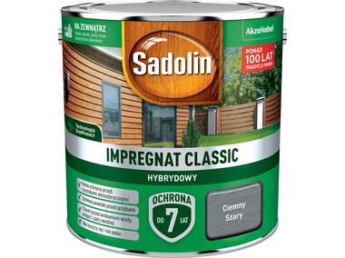 Zdjęcie: Impregnat ochronno-dekoracyjny hybrydowy Classic 2,5 L ciemny szary SADOLIN
