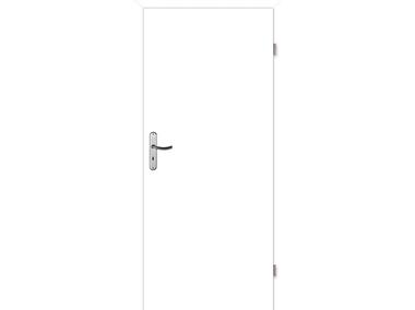 Zdjęcie: Drzwi wewnętrzne Classik 80 cm prawe pełne białe zamek+wkładka VOSTER