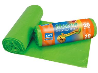 Zdjęcie: Worki na śmieci 20 L - 20 szt. zielone RAVI