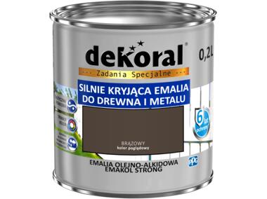 Emalia ftalowa Emakol Strong brązowa 0,2 L DEKORAL