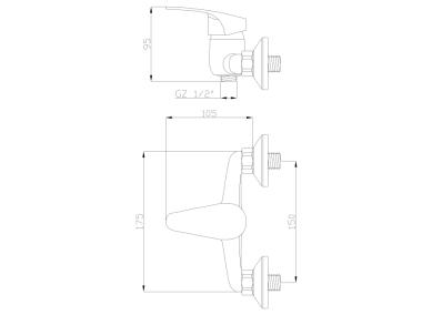 Zdjęcie: Bateria natryskowa Ava New chrom INVENA