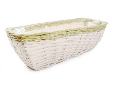 Zdjęcie: Kosz wiklinowy do obsadzania kwiatami 50x20x15 cm TIN TOURS