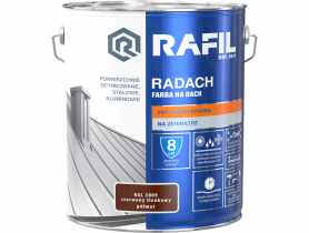 Farba na dach Radach czerwony tleniony RAL3009 10L RAFIL