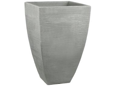 Zdjęcie: Donica ryflowana kwadratowa 60x40 cm szara PATIO