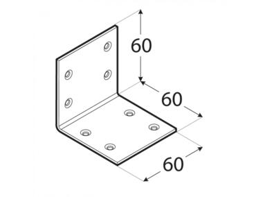 Zdjęcie: Kątownik szeroki z blachy ocynkowej 6x6x6 cm KSO3 DMX