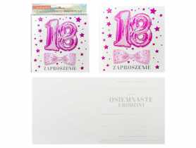 Zaproszenie ZP-041 Urodziny 18 - osiemnastka KUKARTKA